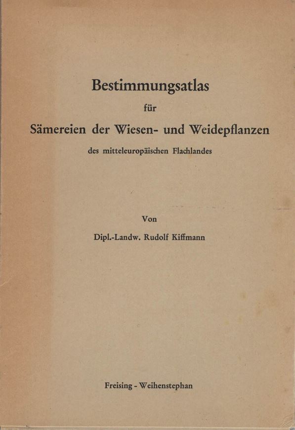 Bestimmungsatlas für Sämereien der Wiesen- und Weidepflanzen des mitteleuropäischen Flachlandes. 1958 - 1960. 5 Hefte in Box.