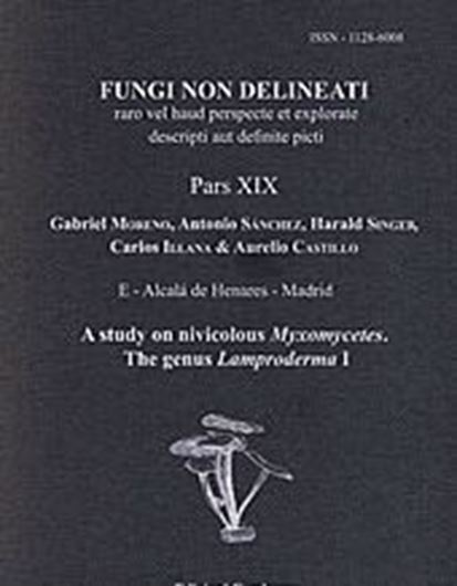 Pars 19: Moreno, Gabriel, Antonio Sanchez, Harald Singer, Carlos Llana and Aurelio Castillo: A study on nivicolous Myxomycetes. The Genus Lamproderma I. 2002. 82 (partly col.) figs 66 p. gr8vo. Paper bd.