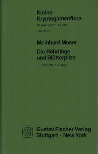 Die Röhrlinge und Blätterpilze (Polyporales, Boletales, Agaricales, Russulales).5te revidierte Auflage. 1983. (Kleine Kryptogamenflora, Band IIb/2: Basidiomyceten, 2.Teil). 1 Farbtafel. 429 Fig. auf 13 Tafeln. XIII,533 S. 8vo. Gebunden.