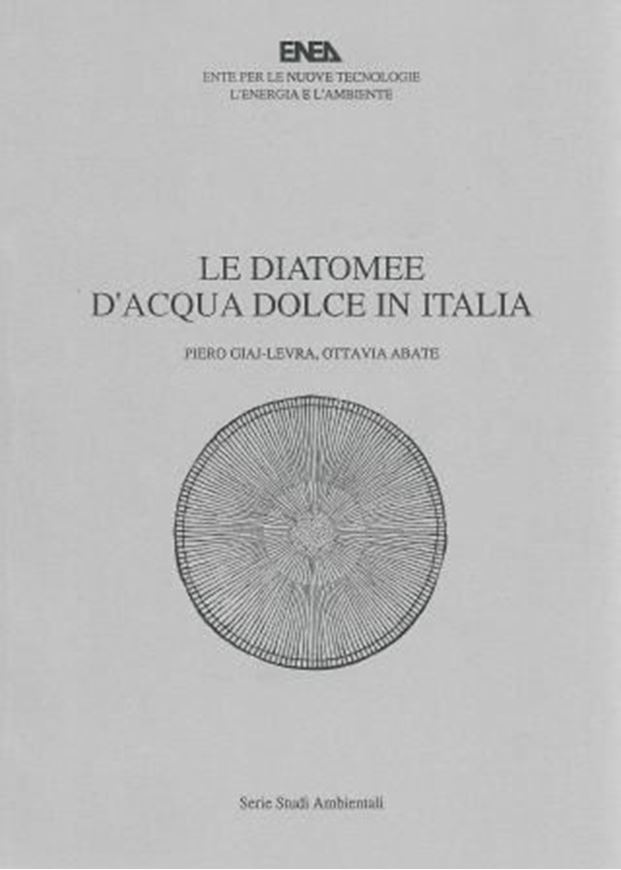 Le Diatomee d'Acqua Dolce in Italia. Testo completato ed aggiomato da Silvano Secondin. 1994. 30 pls. 290 p. gr8vo. - Italian.