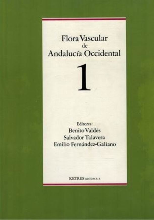 Flora Vascular de Andalucia Occidental. 3 vols. 1987. With hundreds of line drawings and dot maps. 1680 p. 4to. Cloth. - In Spanish.