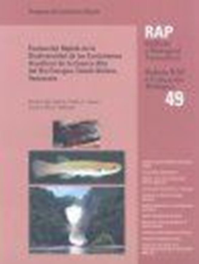  Evaluacion rapida de la biodiversidad de los ecosistemas acuaticos de la cuenca alta del Rio Cuyuni, Guayana Venezolana. 2009. (RAP bulletin of biological assessment, 55). illus. maps. 235 p. 4to. Paper bd. - Spanish, with English abstracts. 