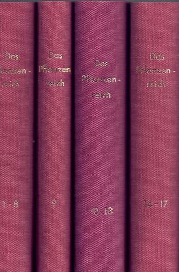 Begründet von A. Engler.Herausgegeben von A. Engler und L. Diels, fortgesetzt von H. Stubbe und K. Noack. Volumes 1 - 108. . 1900 - 1968. (Reprint 1991). gr8vo. Cloth