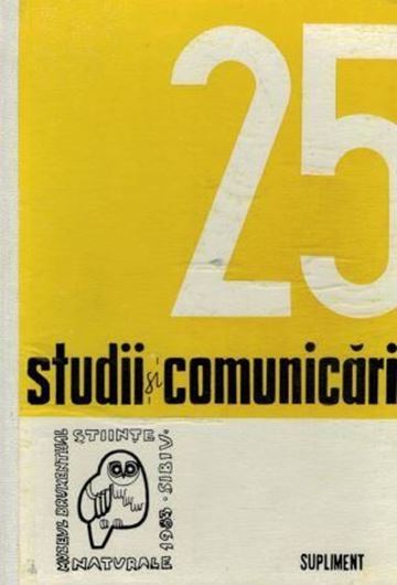  Caracterizarea ecologica si fitocenologica a speciilor spontane din flora Romaniei. 1983. (Studii Si Comunicari, 25, Muzeul Brukenthal).126 p. gr8vo. Hardcover. - Romanian, with Latin nomenclature.