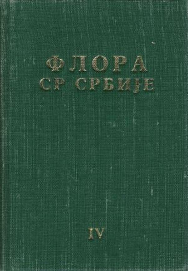 Volume 4. 19972. 86 pls. (=line drawings). 584 p. gr8vo. Hardcover. - In Serbian, with Latin nomenclature.