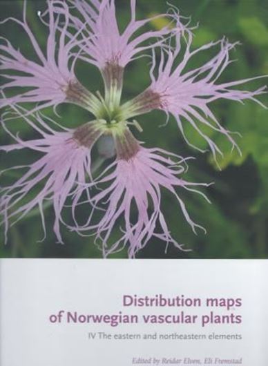 Distribution maps of Norwegian vascular plants. Vol.4: The eastern and northeastern elements. 2013. illus. 488 p. Hardover. -25 x 33 cm.