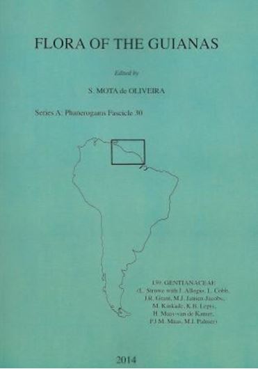 Series A: Phanerogams. Fascicle 30: Gentianaceae. 2014. 25 figs. 131 p. gr8vo. Paper bd.