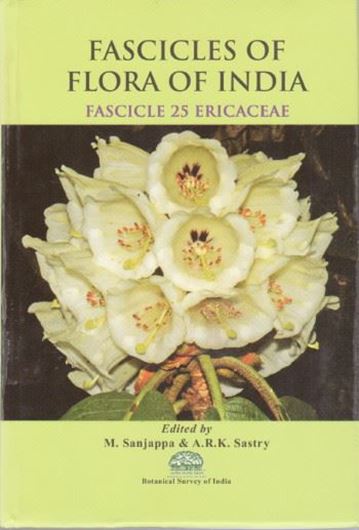 Volume 25: Ericaceae, by M. Sanjappa and A. R. K. Sastry. 2014. 150 line drawings. 11 col. pls. 468 p. gr8co. Hardcover.