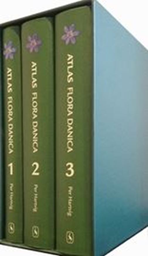 Atlas Flora Danica. 3 volumes. 2015. 2125 distribution maps. 1584 p. gr8vo. Hardcover. - In Danish.