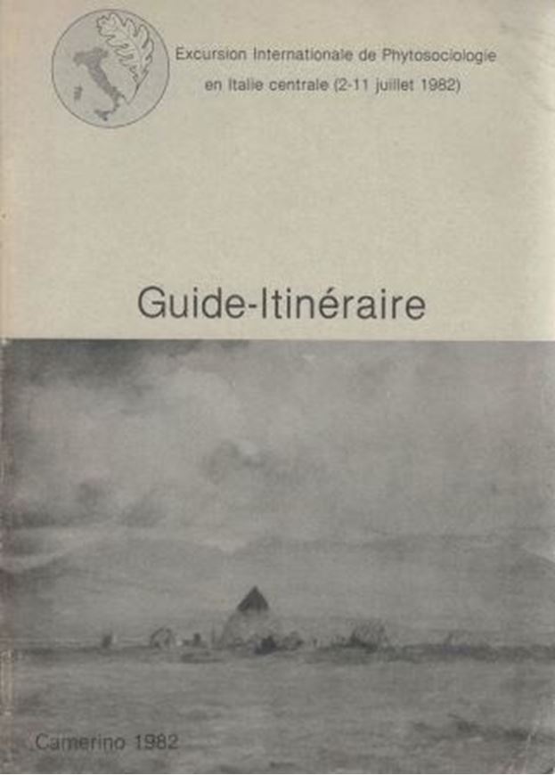 Guide - Itinéraire de l'Excursion Internationale de Phytosociologie en Italie centrale (2 - 11 juillet 1982). 1 carte de la végétation du Massif du Catria (1:15.000) en couleurs. Beaucoup de dessins et tableaux dépliants. 595 p. lex8vo. Broché.