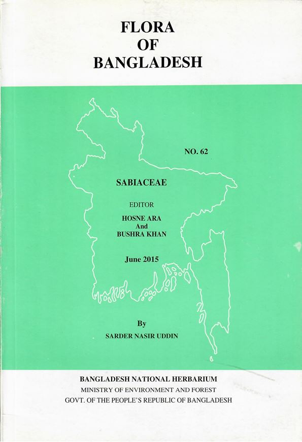 Number 62: Sabiaceae. 2015. 5 pls. (line drawings). 1 map. I, 15 p. gr8vo. Paper bd.