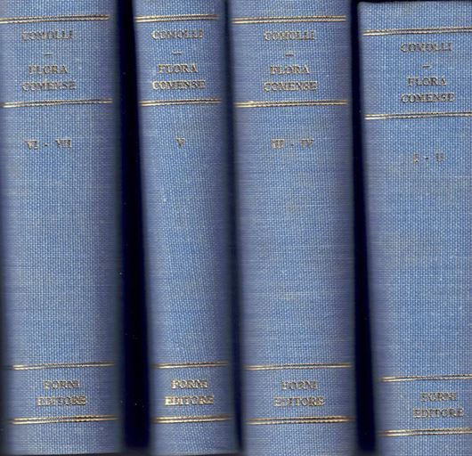 Flora Comense disposita secondo il sistema di Linneo. 7 volumes bound in 4 volumes. Como 1834-1857. (Reprint, 1979?). 8vo. Cloth.