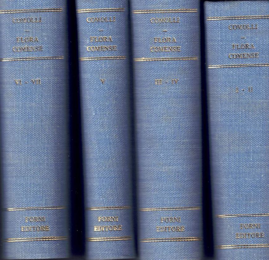 Flora Comense disposita secondo il sistema di Linneo. 7 volumes bound in 4 volumes. Como 1834-1857. (Reprint, 1979?). 8vo. Cloth.