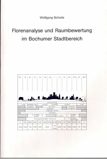 Florenanalyse und Raumbewertung im Bochumer Stadtbereich. 1985. (Materialien zur Raumordnung aus dem geogr. Institut der Ruhr-Universität Bochum, 30).  3 Tab. 394 S. 4to. Broschiert.