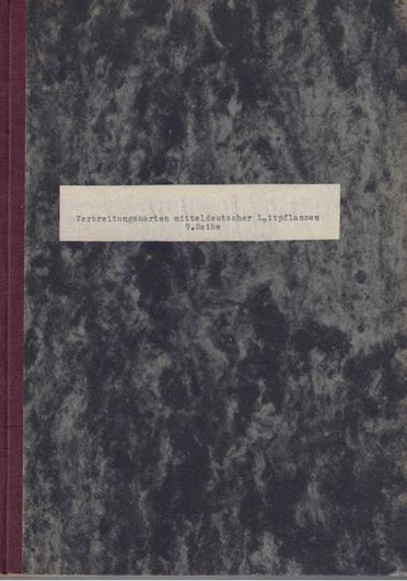 Verbreitungskarten mitteldeutscher Leipflanzen. Reihe 9. 1959. (Wiss. Zs. der Martin - Luther - Universität Halle - Wittenberg, Mth.- Naturw. Kl, IX:1). 59 S. 4to. Kartonniert.