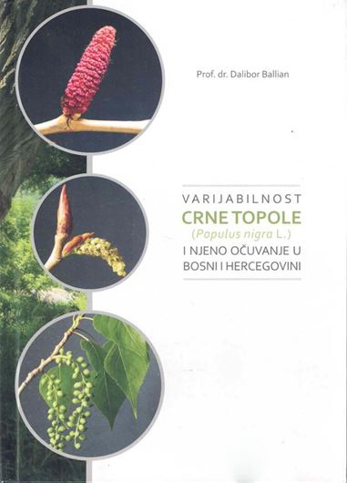 Varijabilnost crne topole (Populus nigra L.) i njeno ocuvanje u Bosni i Hercegovini ( Variability of black poplar (Populus nigra L.) and its conervation in Bosnia Herzegovina). 2017. illus (col.). 210 p. gr8vo. - In Serbian, with Latin nomenclature and English summary (5 p.).