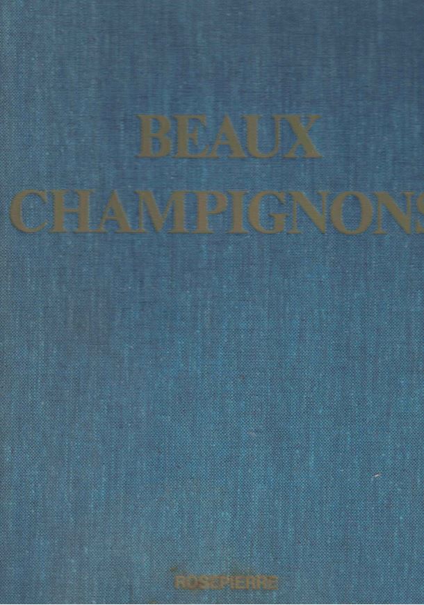 Beaux Champignons. Aquarelles de Charles Poluzzi , Textes d'Aloys Duperrex. 1976. 12 watercolours & text. Folio. In Folder.