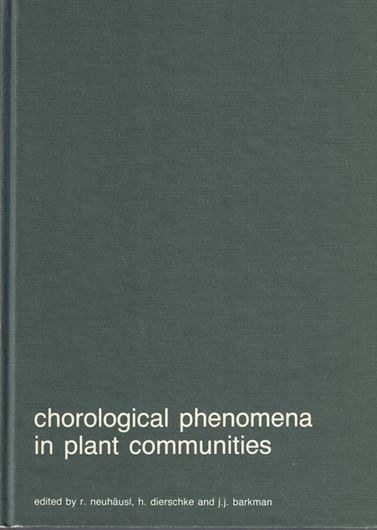 Chorological phenomena in plant communities.. Proceedings of the 26 tth International Symposium of the International Association for Vegetation Science, held at Prague, 5-8 April 1982. Publ. 1982. (Advances in vegetation science,5). illus, 270 p. 4to. Hardcover.