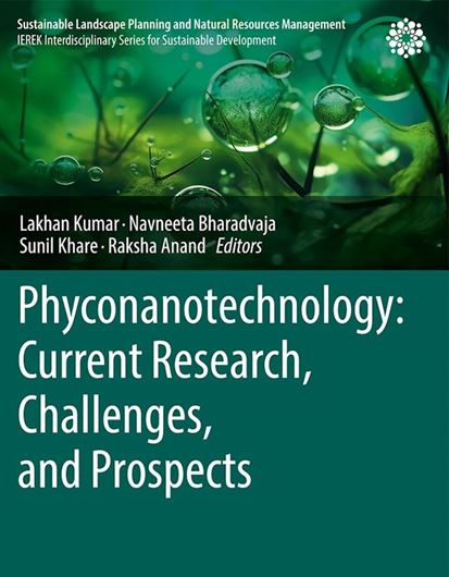 Phyconanotechnology: Current Research, Challenges, and Prospects. 2025. (Sustainable Lndscape Planning and Natural Resources Management series).  400 p. gr8vo. Hardcover.