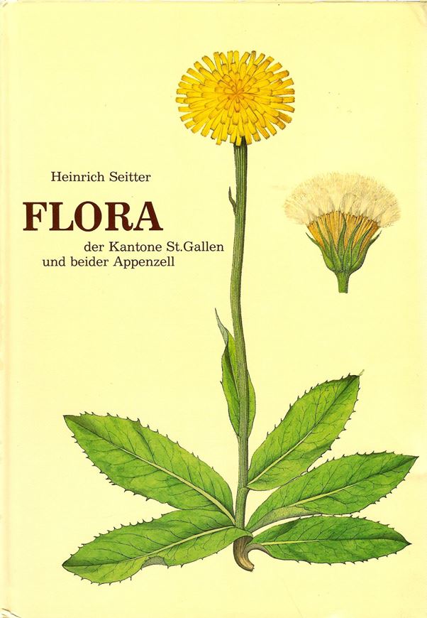 Flora der Kantone St. Gallen und beider Appenzell. Band 2. 1989. 56 Farbtafeln (Strichzeichnungen). XI, 435 S. + 48 S. gr8vo. Hardcover.