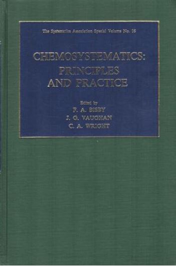 Chemosystematics. Prin- ciples and practice. 1980. (Systematics Assoc.Spec. Volume 16). 33 tabs. 108 figs. XII,449 p. gr8vo. Bound.