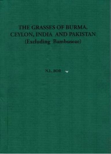 Grasses of India, Burma and Ceylon (excluding Bambusaceae). London 1960.(Reprint). 80 full-page line-drawings. XVII,767 p. Roy8vo. Cloth.