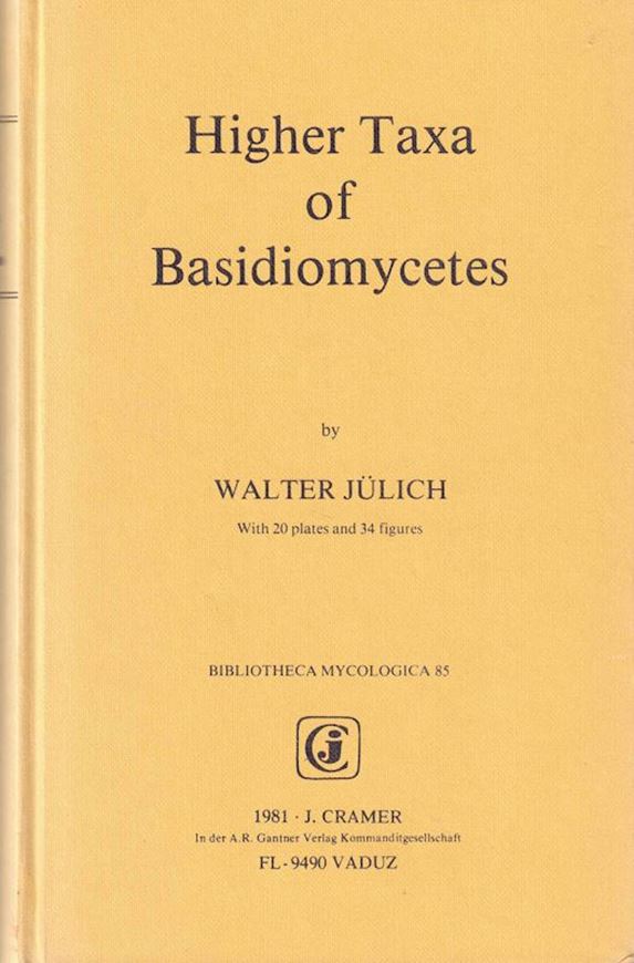Higher taxa of Basidiomycetes.1981.(Reprint 1996).20 plates. 34 figs.486 p.gr8vo. Hardcover.
