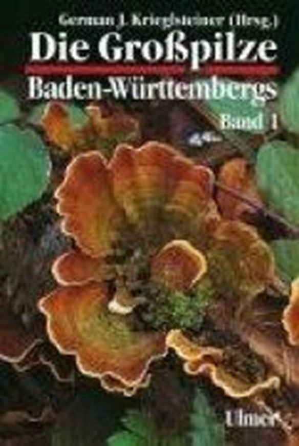 Die Großpilze Baden - Württembergs. Band 1. 1999. 213 Farbphotographien. 3 Farbkarten. 422 Verbreitungskarten. 58 Mikrozeichnungen. 629 S. gr8vo. Hardcover.