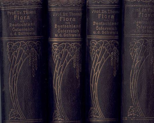 Thomé's Flora von Deutschland, Österreich und der Schweiz, 4 Bde. 1903 - 1907.  616 Farbtafeln. 1060 S. Halbleder.