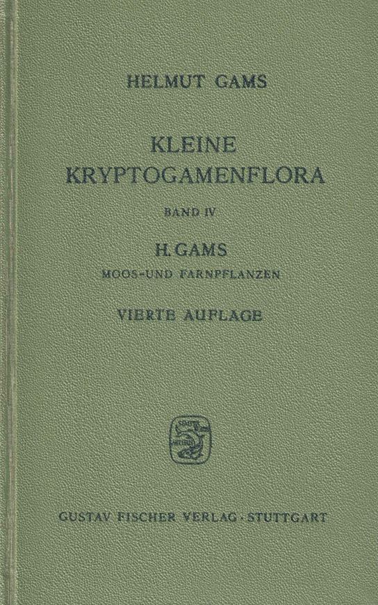 Kleine Kraptogamenflora. Band IV: Die Moos- und Farnpflanzen. 1957. 4te, stark erweiterte Aufl. 116 fig. VIII, 240 p. 8vo. Hardcover.