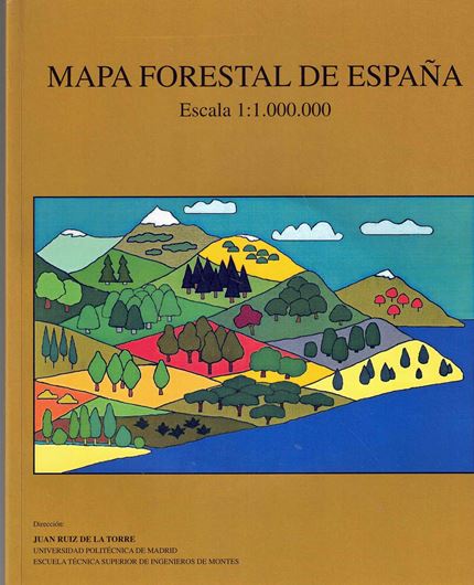 Mapa forestal de Espana. 2005. 1 foldg map (100x 150, scale 1: 1.000.000). 134 col. photogr. 553 p. & 1 CD & Memoria General, 4to. Paper bd.