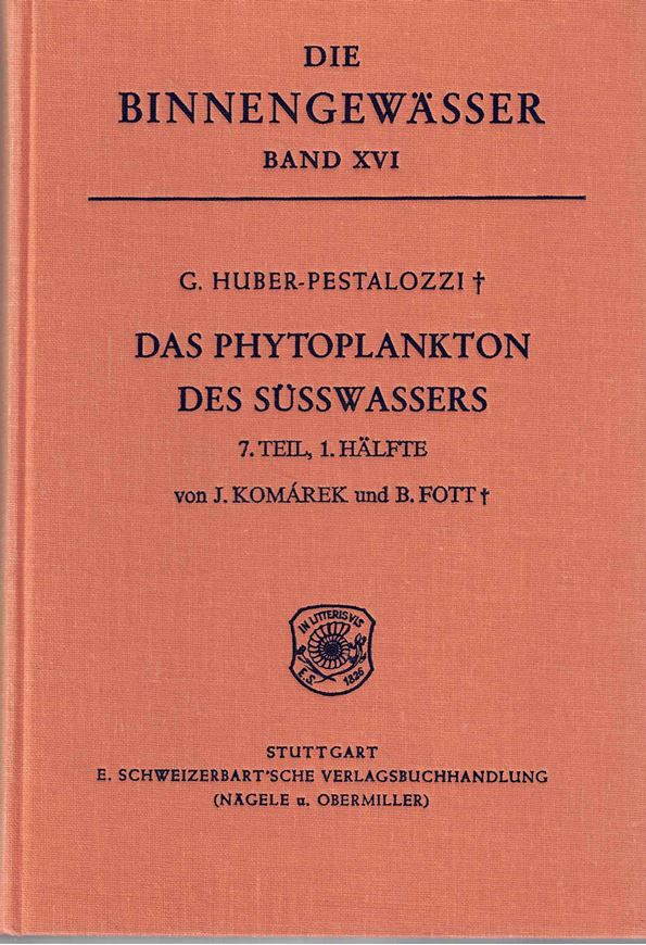 Das Phytoplankton des Süsswassers. Teil 7, Häfte 1:  Chlorophyceae: Chlorococcales. 1983. (Die Binnengewässer, XVI:7). 253 Tafeln. 14 Fig. 43 Tab. X, 1044 S. gr8vo. Leinen.