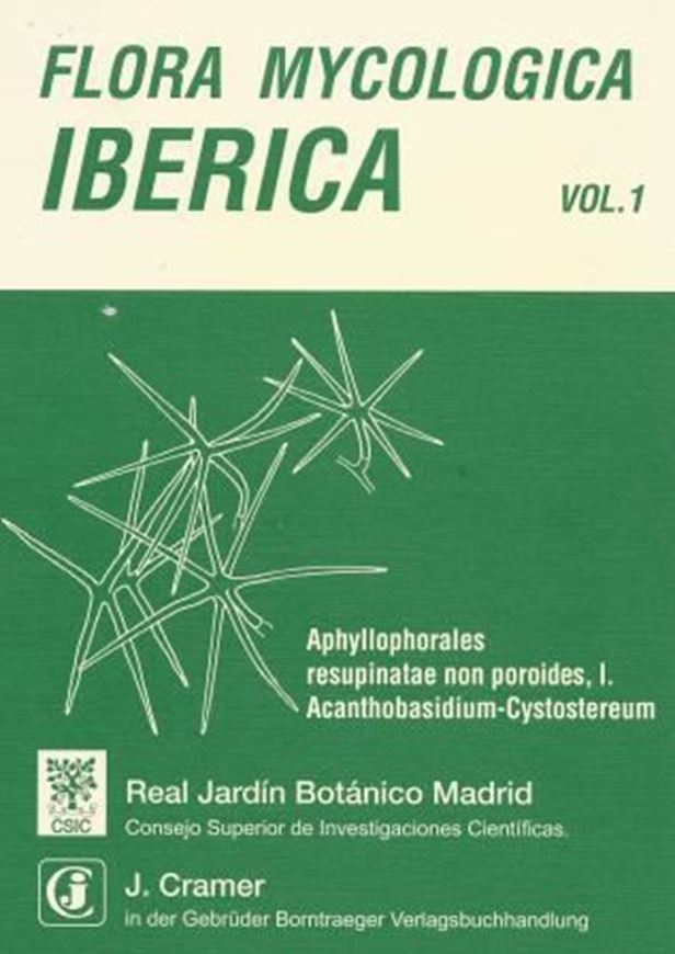 Volume 01: Telleria M.Teresa and Ireneia Melo: Aphyllophorales resupinatae non poroides, I: Acanthobasidium - Cysto- setreum.1995.68 figs.(line-drawings). 222 p.4to. Ringbinder.-Bilingual (Spanish/English).