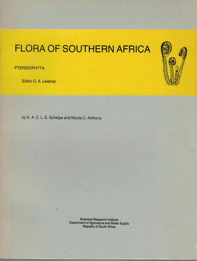 PTERIDOPHYTA,, by E.A.C.L.E.Schelpe and Nicola C.Anthony. 1986. 96 plates (line-figures). 241 distribution maps (dot maps). 292 p. gr8vo. Paper bd.
