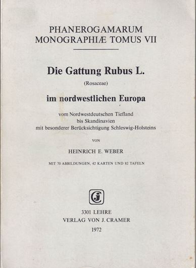 Die Gattung RUBUS L. (Rosaceae) im nordwestlichen Europa, vom nordwestdeutschen Tiefland bis Skandinavien, mit besonderer Berücksichtigung Schleswig-Holsteins. 1973. (Mitteilungen der Arbeitsgemeinschaft für Floristik in Schleswig - Holstein und Hamburg, Heft 22).. 82 Taf. 70 Fig. 42 Karten. VII,504 S. Broschiert.
