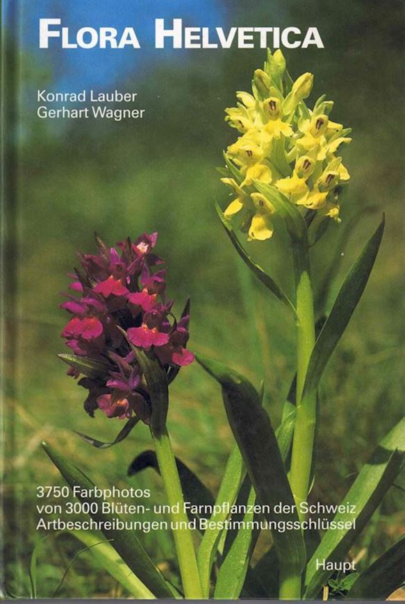 Flora Helvetica/ Flora der Schweiz/ Flore de la Suisse/ Flora della Svizzera. 1996. 3750 Farbphotographien. 1613 Seiten.- Mit 'Bestimmungsschlüssel zur Flora Helvetica'. 1996. illus. 267 S. 8vo. Hardcover.