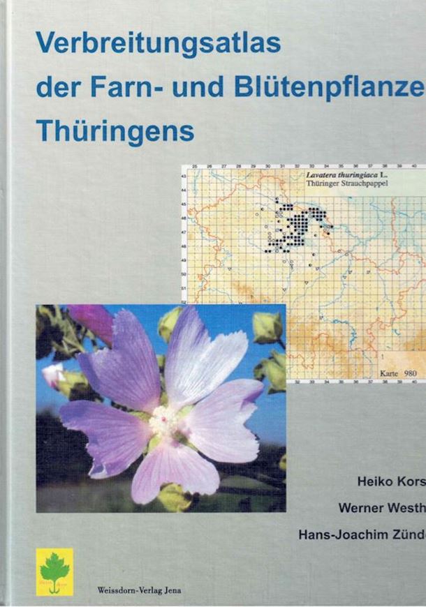 Verbreitungsatlas der Farn- und Blütenpflanzen Thüringens. 2002. 1968 farbige Verbreitungskarten (Punktkarten). 419 S. 4to. Hardcover.