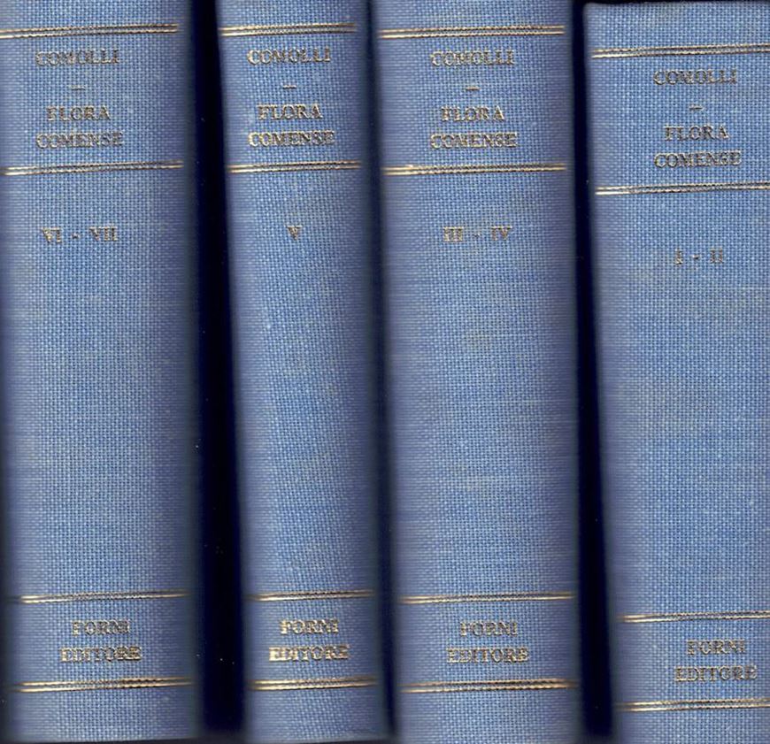 Flora Comense disposita secondo il sistema di Linneo. 7 volumes bound in 4 volumes. Como 1834-1857. (Reprint, 1979?). 8vo. Cloth.