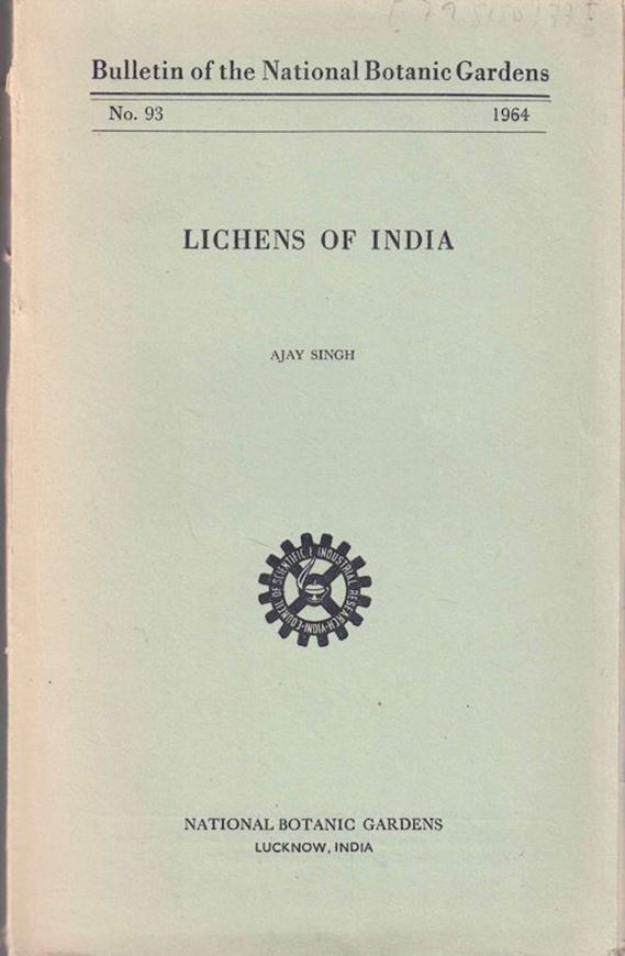 Lichens of India. 1964. (Bull. of the National Bot. Gardens, 93).. 356 p. Paper bd.