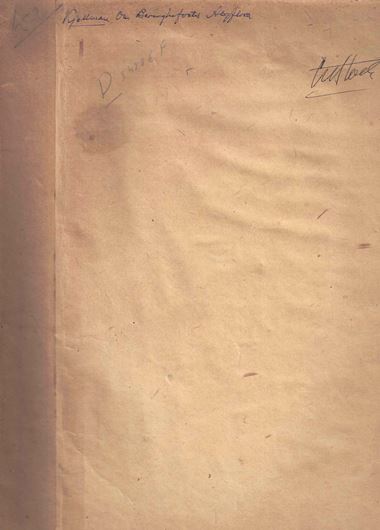 Om Beringshavets Algeflora. 189. ( Kong.Svenska Vetensk.-Akad. Handlingar, 23:8). 7 pls. 58 p. Paper bd. Large 4to.