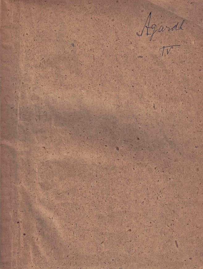 Till Algernes Systematik. 1872. ( Lunds Univ. Arsskrift, IX). 3 pls. 134 p. 4to. Paper bd.