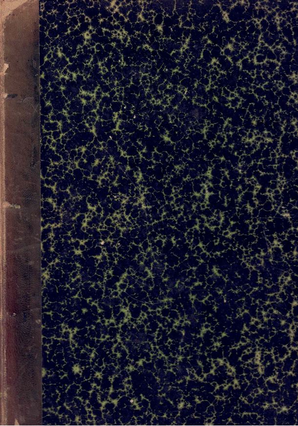 Synopsis of the Naviculoid Diatoms. 2 parts in 1.1894-1895. (Sv.Vet.-Akad.Handl., New Series 26:2 & 27:3). 9 pls. 412 p. 4to. Halfleather.