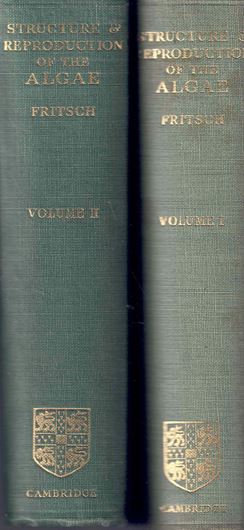 The structure and reproduction of the Algae. 2 vols. 1948-1952. 581 figs. 2 maps. 1732 p. gr8vo. Hardcover.