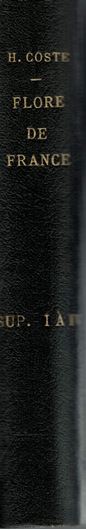 Flore descriptive et illustree de la France, de la Corse et des contrees limitrophes. 3 vols. & Suppl. 1 - 7. 2nd ed. 1937-1990. gr8vo. Hardcover.