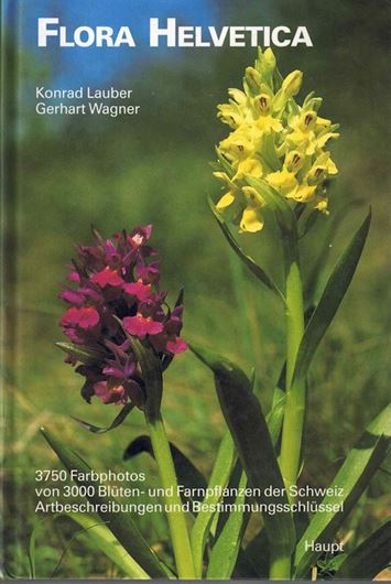 Flora Helvetica/ Flora der Schweiz/ Flore de la Suisse/ Flora della Svizzera. 1996. 3750 Farbphotographien. 1613 Seiten.- Mit 'Bestimmungsschlüssel zur Flora Helvetica'. 1996. illus. 267 S. 8vo. Hardcover.
