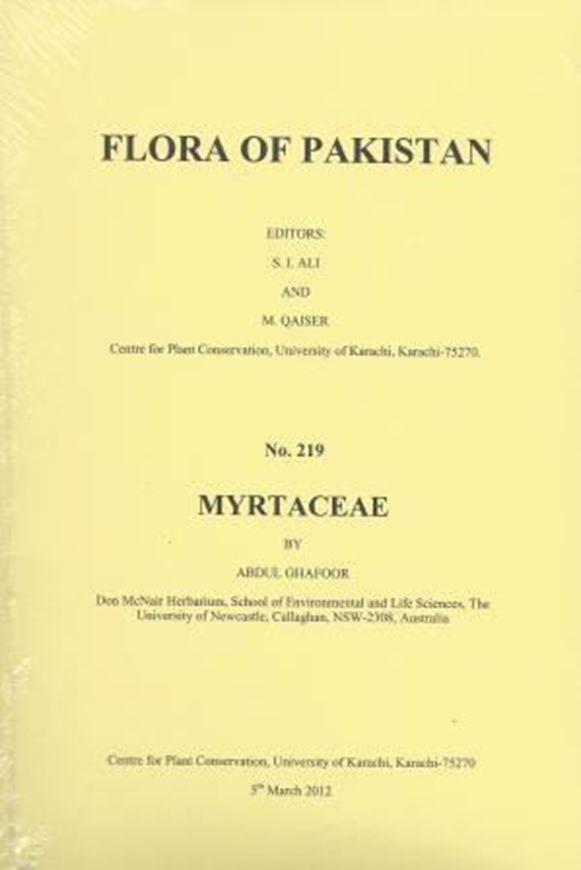 No. 219: Myrtaceae. 2012. illus. 45 p. gr8vo. Paper bd.