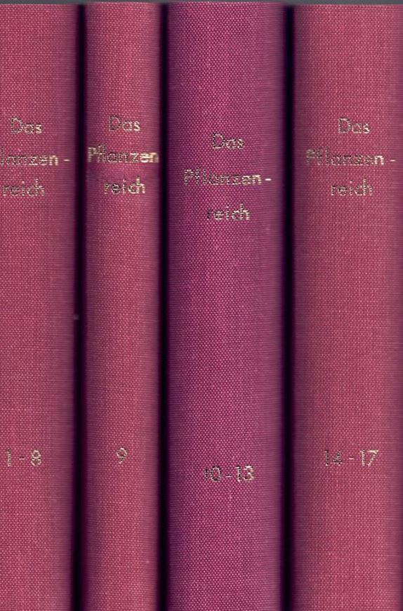 Begründet von A. Engler.Herausgegeben von A. Engler und L. Diels, fortgesetzt von H. Stubbe und K. Noack. Volumes 1 - 108. . 1900 - 1968. (Reprint 1991). gr8vo. Cloth
