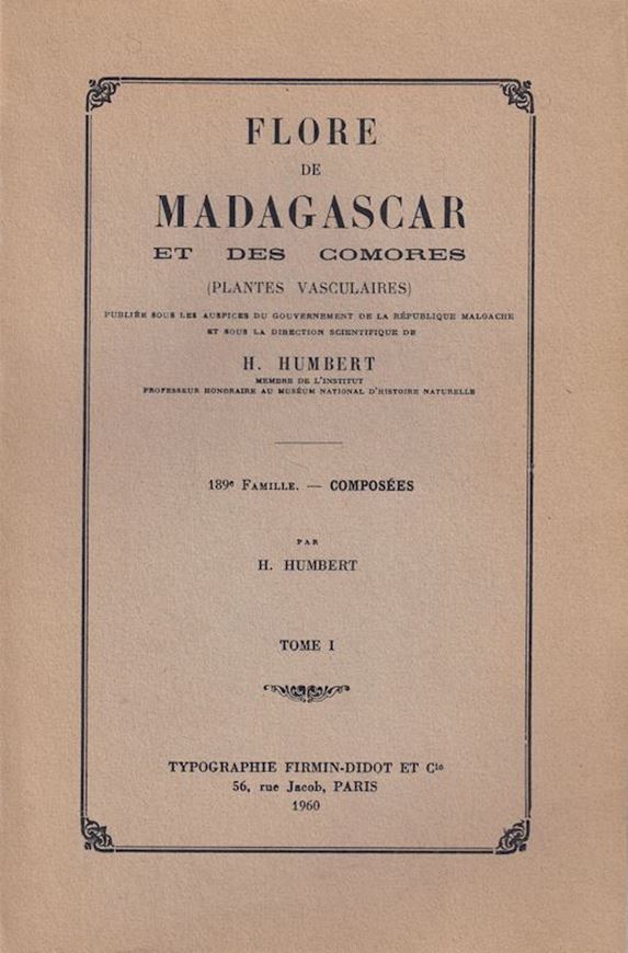 Composées. Vols. 1- 3. 1960 - 1963. illus. (line drawgs.)912 p. gr8vo. Paper bd.