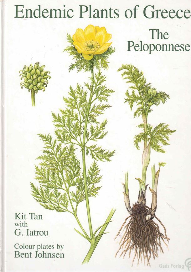 Endemic Plants of Greece. The Peloponnese. With colour plates by Bent Johnsen. 2001. 111 colourplates. 480 p. 4to. Hardcover.