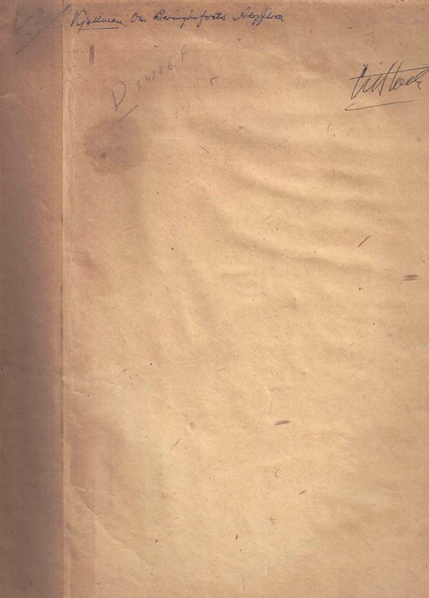 Om Beringshavets Algeflora. 189. ( Kong.Svenska Vetensk.-Akad. Handlingar, 23:8). 7 pls. 58 p. Paper bd. Large 4to.